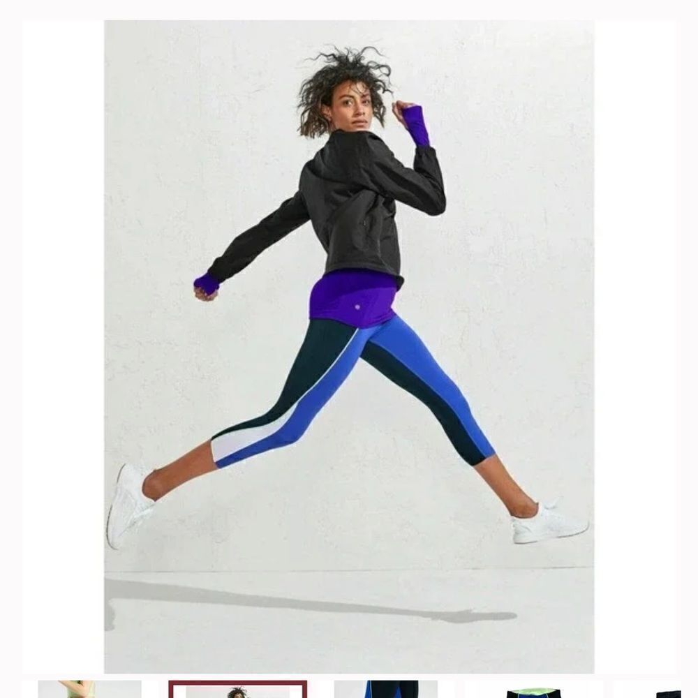 ATHLETA Womens Velocity Colorblock Stash Pocket Capri size small